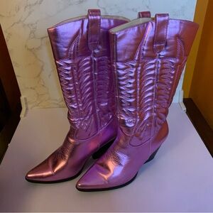Cape Robbin Metallic Purple Heeled Boots
